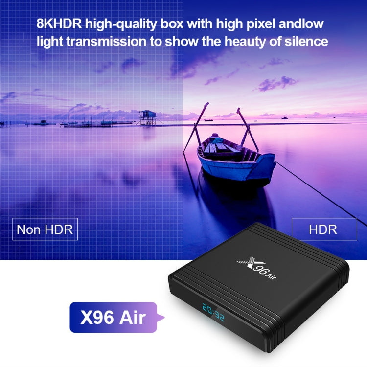 X96 Air 8K Smart TV BOX Android 9.0 Media Player with Remote Control, Quad-core Amlogic S905X3, RAM: 4GB, ROM: 32GB, Dual Band WiFi, Bluetooth, US Plug - Amlogic S905 by PMC TechLife | Online Shopping South Africa | PMC TechLife | Buy Now Pay Later Mobicred