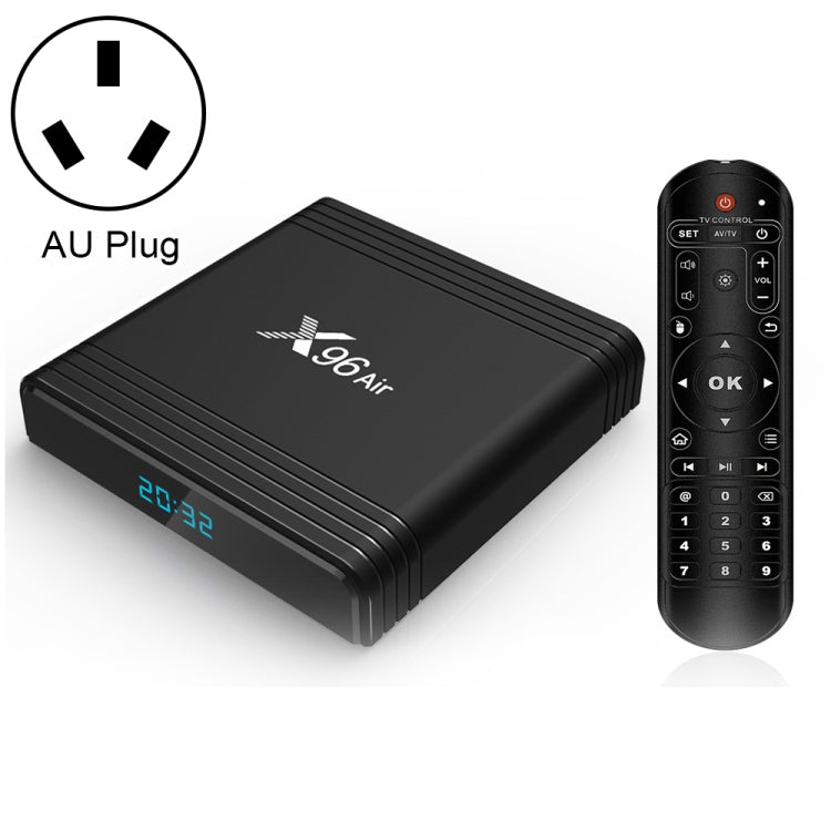 X96 Air 8K Smart TV BOX Android 9.0 Media Player with Remote Control, Quad-core Amlogic S905X3, RAM: 4GB, ROM: 64GB, Dual Band WiFi, Bluetooth, AU Plug - Amlogic S905 by PMC TechLife | Online Shopping South Africa | PMC TechLife | Buy Now Pay Later Mobicred