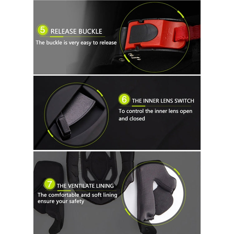 Soman 955 Skyeye Motorcycle Full / Open Face Bluetooth Helmet Headset Full Face, Supports Answer / Hang Up Calls(Black Green) - free shipping - PMC TechLife - Order now!