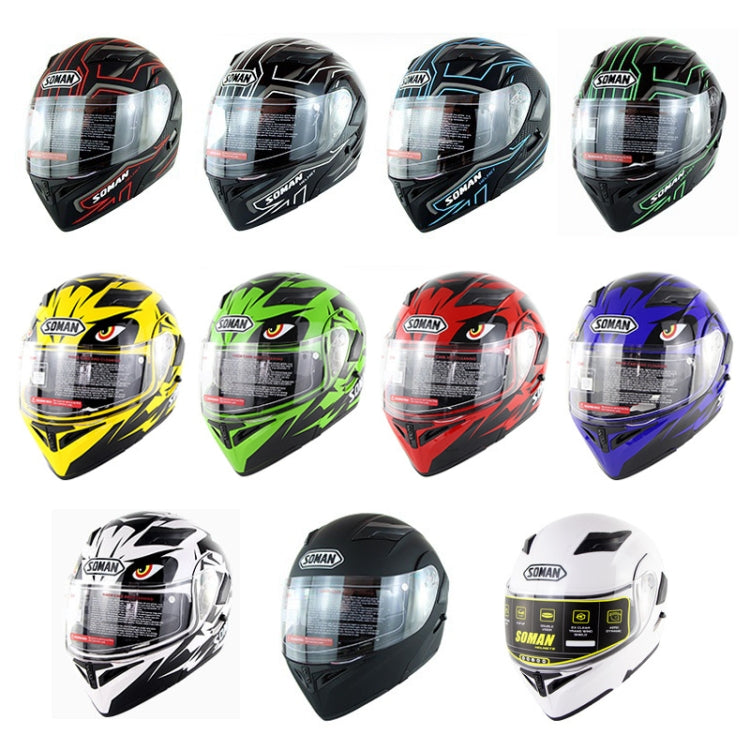 Soman 955 Skyeye Motorcycle Full / Open Face Bluetooth Helmet Headset Full Face, Supports Answer / Hang Up Calls(Black Red) - free shipping - PMC TechLife - Order now!