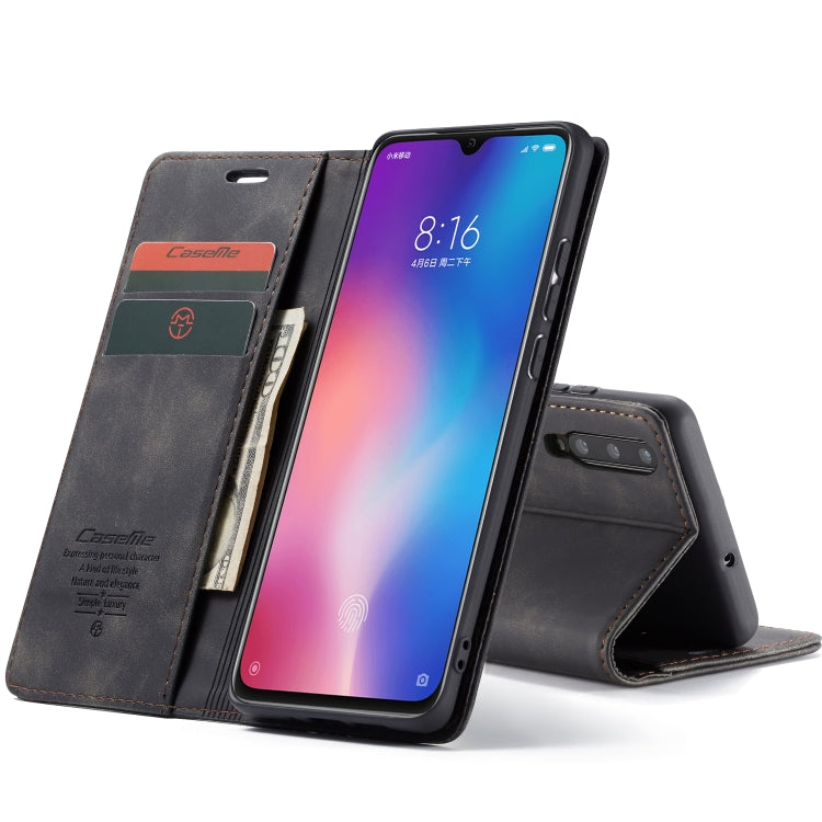 CaseMe-013 Multifunctional Horizontal Flip Leather Case with Card Slot & Holder for Xiaomi 9(Black) - free shipping - PMC Jewellery - Order now!