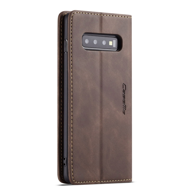 CaseMe-013 Multifunctional Horizontal Flip Leather Case with Card Slot & Holder for Galaxy S10 5G(Coffee) - Galaxy Phone Cases by CaseMe | Online Shopping South Africa | PMC Jewellery | Buy Now Pay Later Mobicred
