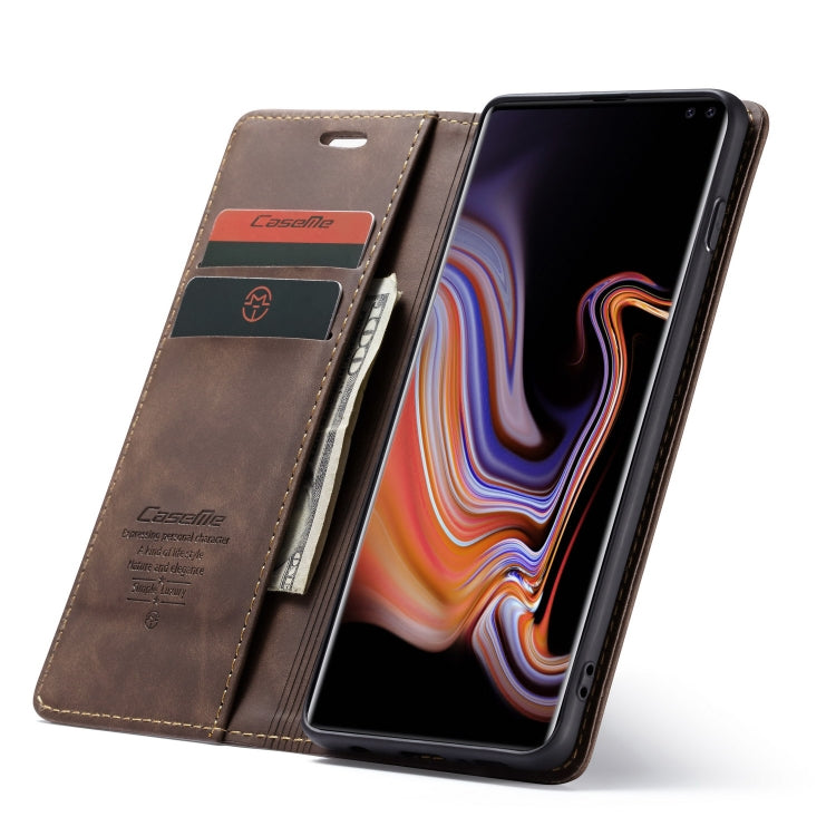 CaseMe-013 Multifunctional Horizontal Flip Leather Case with Card Slot & Holder for Galaxy S10 5G(Coffee) - Galaxy Phone Cases by CaseMe | Online Shopping South Africa | PMC Jewellery | Buy Now Pay Later Mobicred