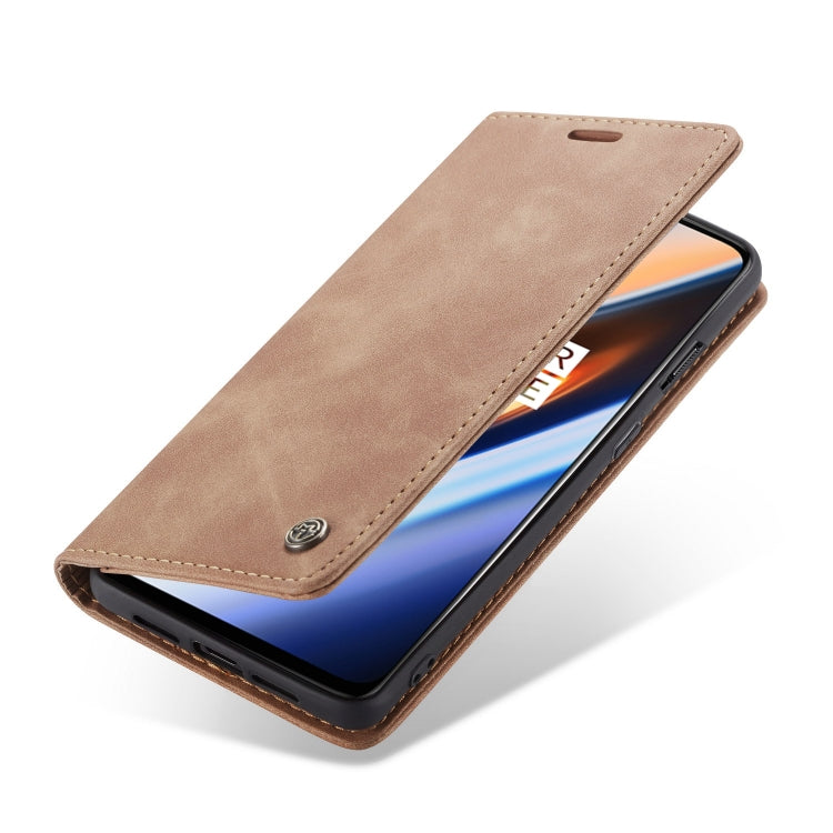 CaseMe-013 Multifunctional Horizontal Flip Leather Case with Card Slot & Holder for OnePlus 7(Brown) - free shipping - PMC Jewellery - Order now!