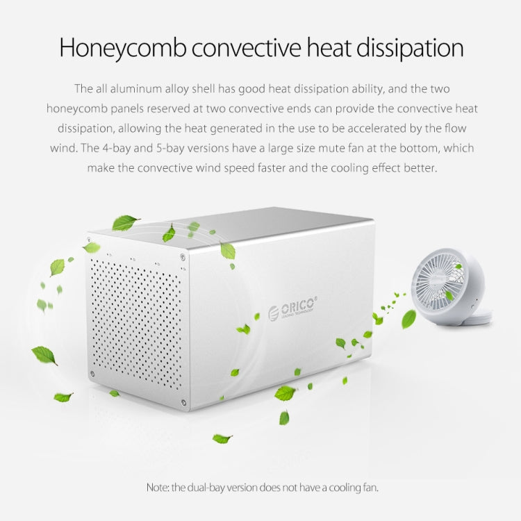 ORICO Honeycomb Series WS400C3 SATA 3.5 inch USB-C / Type-C 4 Bays Aluminum Alloy HDD / SSD Enclosure, The Maximum Support Capacity: 40TB - HDD Enclosure by ORICO | Online Shopping South Africa | PMC TechLife | Buy Now Pay Later Mobicred