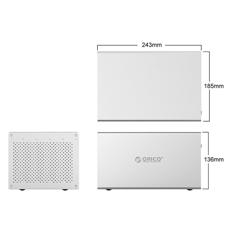 ORICO Honeycomb Series WS500RC3 SATA 3.5 inch USB-C / Type-C 5 Bays Aluminum Alloy HDD / SSD Enclosure with Raid, The Maximum Support Capacity: 50TB - free shipping - PMc TechLife - Order now!