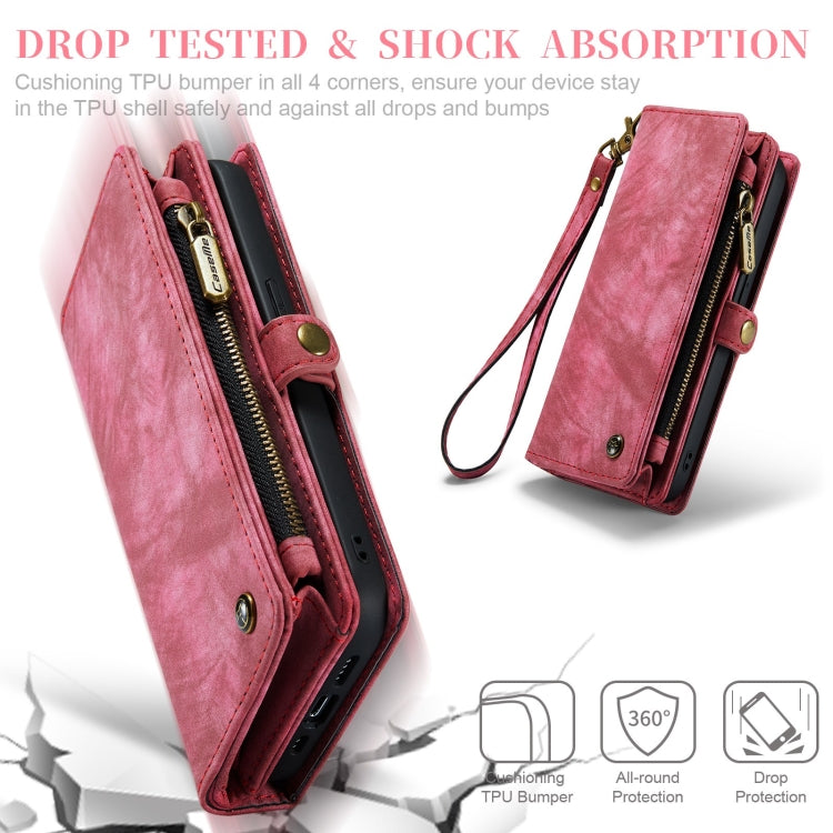 For iPhone 11 Pro Max CaseMe-008 Detachable Multifunctional Horizontal Flip Leather Case with Card Slot & Holder & Zipper Wallet & Photo Frame (Red) - free shipping - PMC Jewellery - Order now!