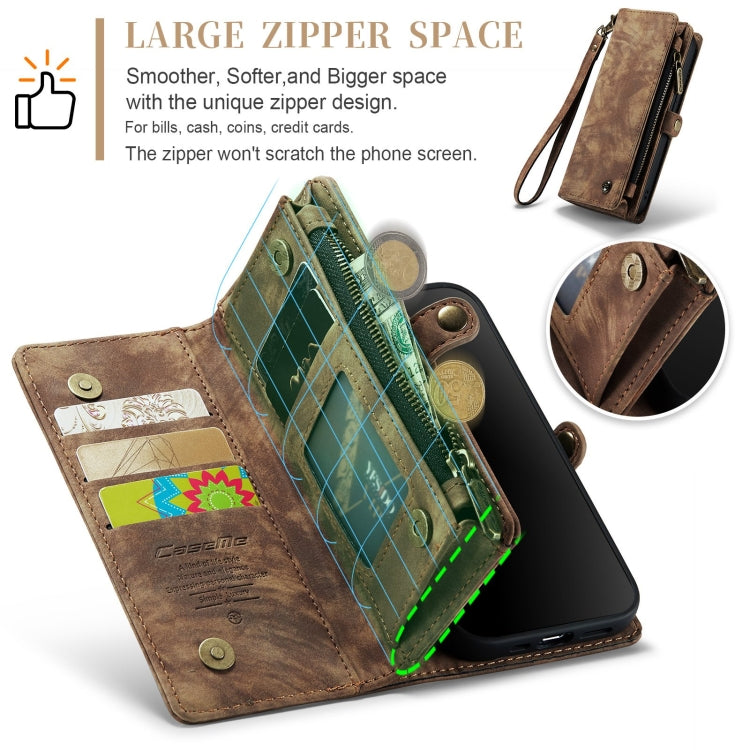 For iPhone 11 Pro Max CaseMe-008 Detachable Multifunctional Horizontal Flip Leather Case with Card Slot & Holder & Zipper Wallet & Photo Frame (Brown) - free shipping - PMC Jewellery - Order now!