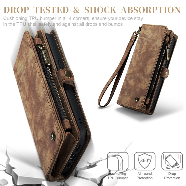 For iPhone 11 Pro Max CaseMe-008 Detachable Multifunctional Horizontal Flip Leather Case with Card Slot & Holder & Zipper Wallet & Photo Frame (Brown) - free shipping - PMC Jewellery - Order now!