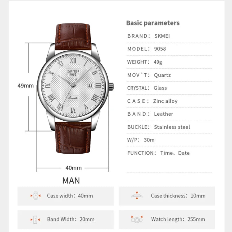 SKMEI 9058 Multifunctional Outdoor Fashion Waterproof Silver Shell Quartz Wrist Watch (Women Style Black Face Black Strap) - free shipping - PMC TechLife - Order now!