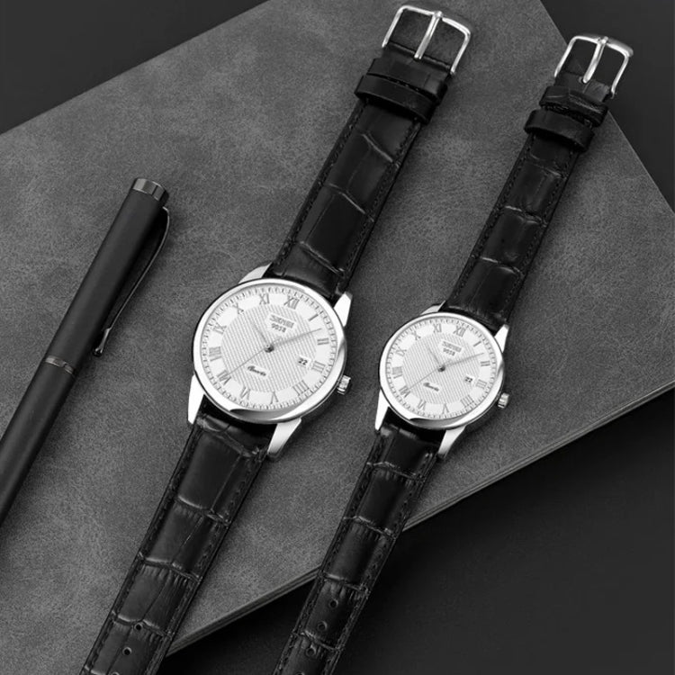 SKMEI 9058 Multifunctional Outdoor Fashion Waterproof Silver Shell Quartz Wrist Watch (Women Style Silver Face Brown Strap) - free shipping - PMC TechLife - Order now!