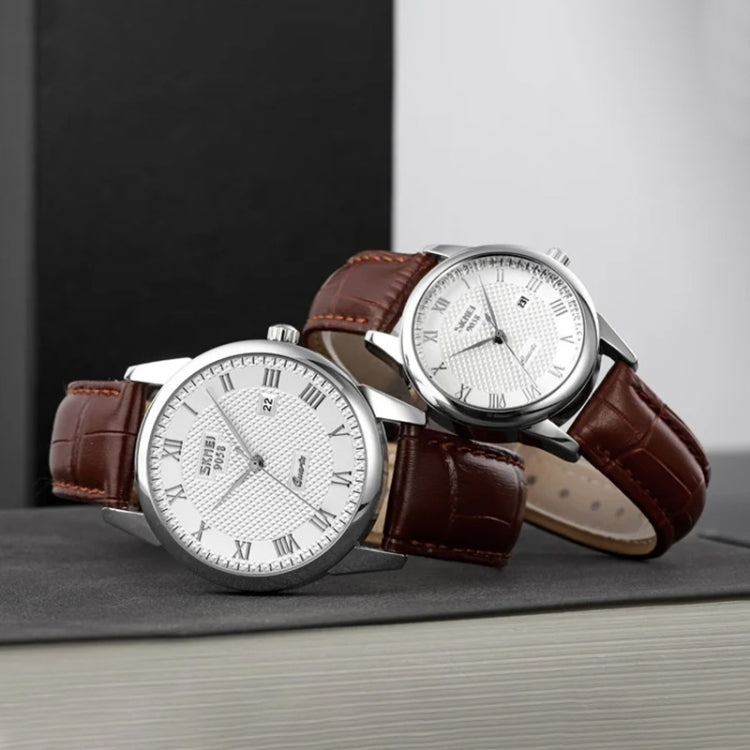 SKMEI 9058 Multifunctional Outdoor Fashion Waterproof Silver Shell Quartz Wrist Watch (Women Style Silver Face Black Strap) - free shipping - PMC TechLife - Order now!