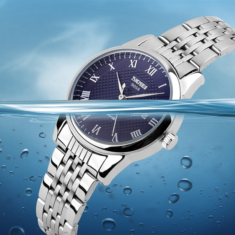 SKMEI 9058 Multifunctional Outdoor Fashion Waterproof Steel Strip Quartz Wrist Watch(Women Style White) - free shipping - PMC TechLife - Order now!