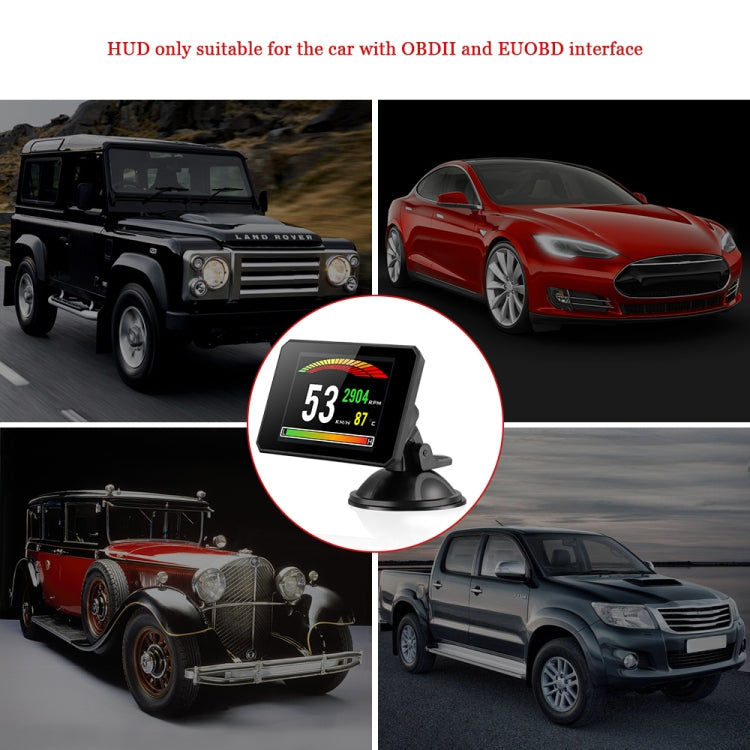 P16 Car HUD Head-up Display OBD2 Fault Code Elimination - Head Up Display System by PMC TechLife | Online Shopping South Africa | PMC TechLife | Buy Now Pay Later Mobicred