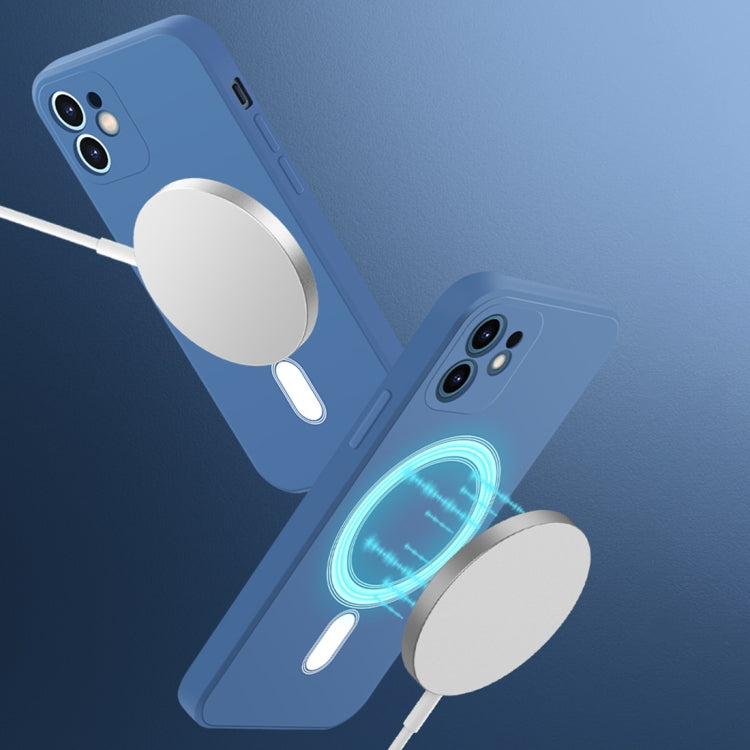 For iPhone 12 Pro Silicone Full Coverage Shockproof Magsafe Case(White) - iPhone 12 / 12 Pro Cases by PMC TechLife | Online Shopping South Africa | PMC TechLife