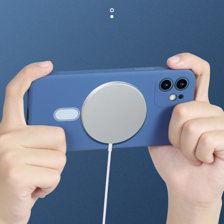 For iPhone 12 Pro Silicone Full Coverage Shockproof Magsafe Case(White) - iPhone 12 / 12 Pro Cases by PMC TechLife | Online Shopping South Africa | PMC TechLife