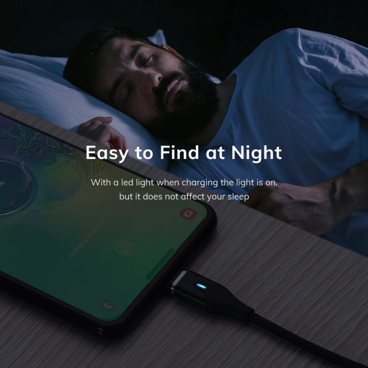 TOPK AM63 1m USB to 8 Pin + USB-C / Type-C + Micro USB 3 in 1 Flat Magnetic Metal Connector Nylon Braided Magnetic Fast Charging Data Cable(Black) - free shipping - PMC Jewellery - Order now!