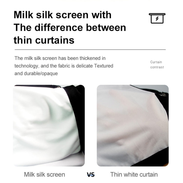 Folding Milk Silk Polyester Projector Film Curtain, Size:84 inch (16:9) Projection Area: 186 x 105cm - Film Curtains by PMC TechLife | Online Shopping South Africa | PMC TechLife | Buy Now Pay Later Mobicred