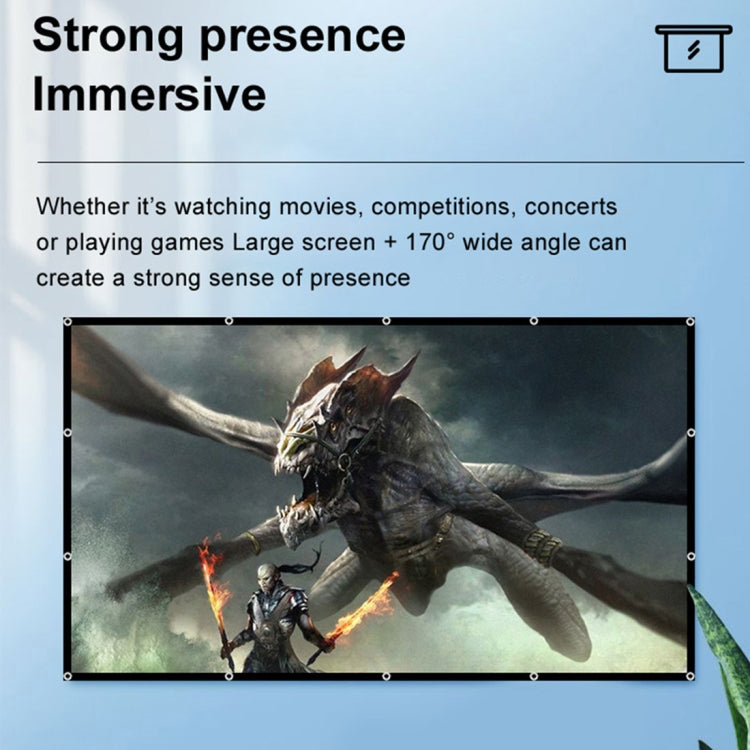 Folding Milk Silk Polyester Projector Film Curtain, Size:150 inch (16:9) Projection Area: 332 x 187cm - Film Curtains by PMC TechLife | Online Shopping South Africa | PMC TechLife | Buy Now Pay Later Mobicred