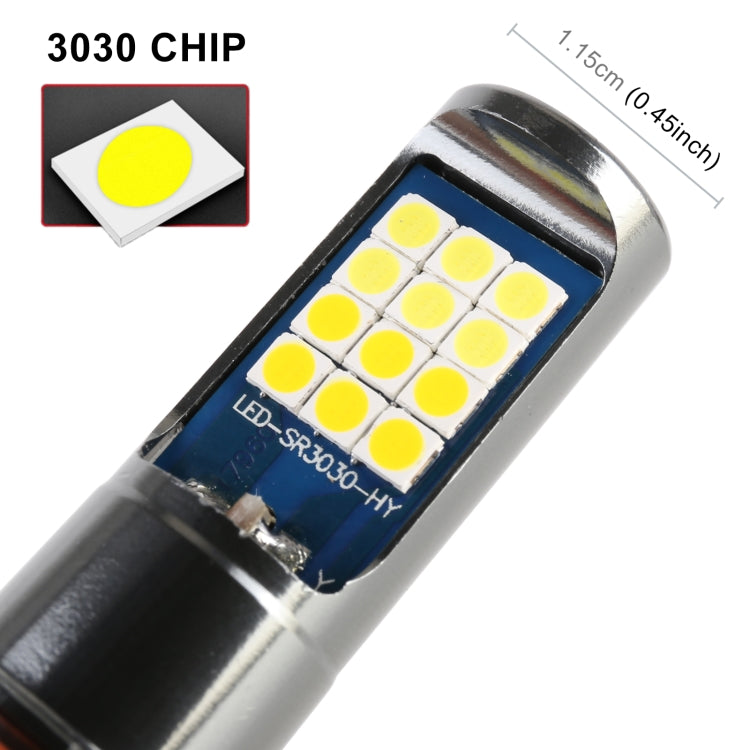 H3 2 PCS DC12-24V / 10.5W Car Double Colors Fog Lights with 24LEDs SMD-3030 & Constant Current, Box Packaging(White Light + Gold Light) - Fog / Driving Lights by PMC TechLife | Online Shopping South Africa | PMC TechLife | Buy Now Pay Later Mobicred
