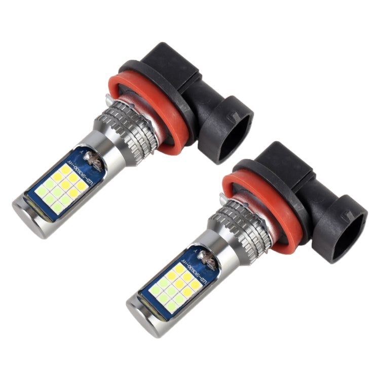 H11 / H8 2 PCS DC12-24V / 8.6W Car Double Colors Fog Lights with 24LEDs SMD-3030 & Constant Current, Bag Packaging(White Light + Ice Blue Light) - Fog / Driving Lights by PMC TechLife | Online Shopping South Africa | PMC TechLife | Buy Now Pay Later Mobicred