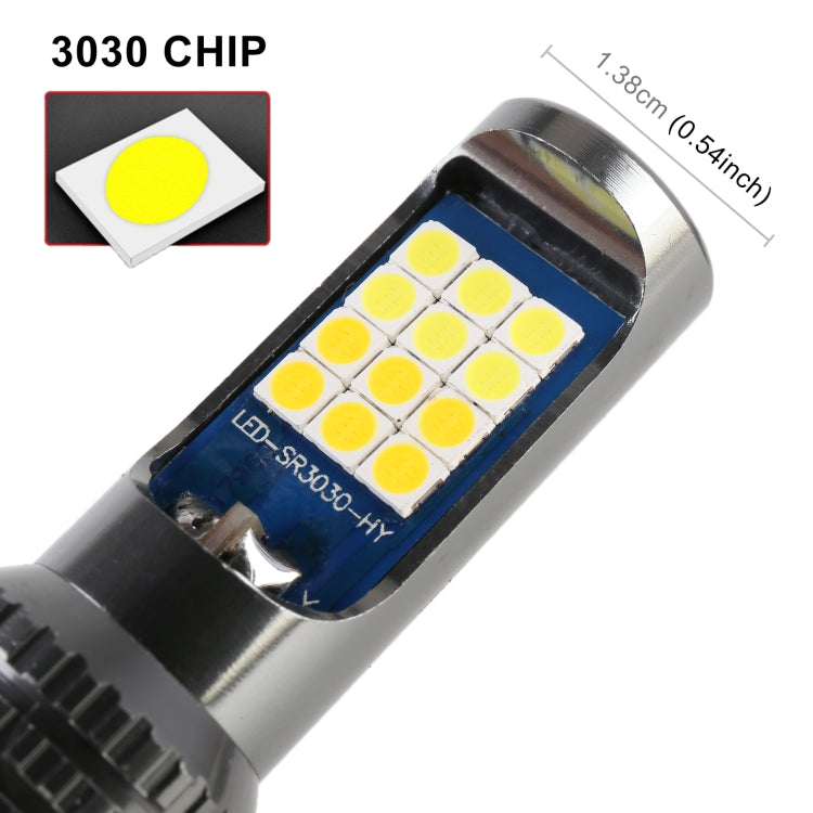 H11 / H8 2 PCS DC12-24V / 8.6W Car Double Colors Fog Lights with 24LEDs SMD-3030 & Constant Current, Bag Packaging(White Light + Gold Light) - free shipping - PMC TechLife - Order now!