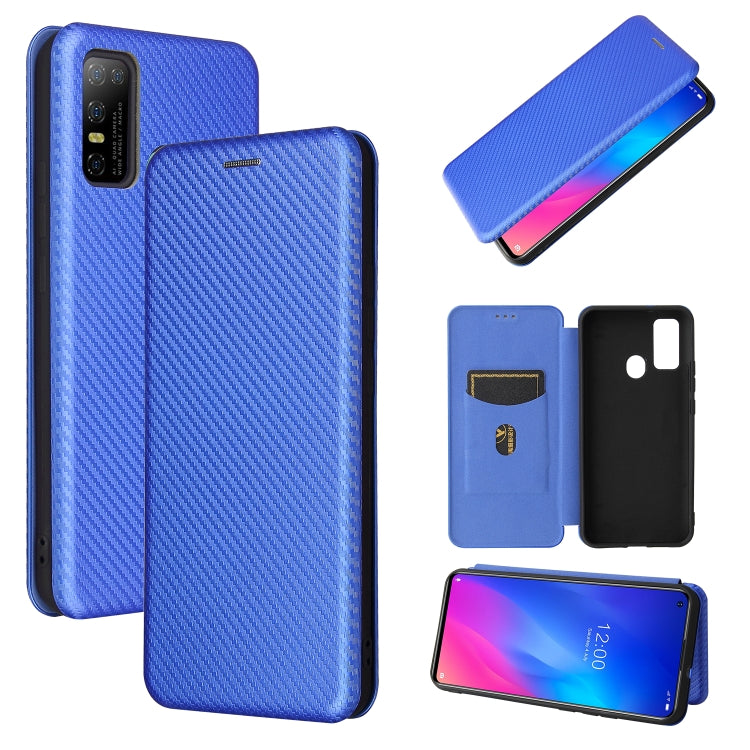 For DOOGEE N30 Carbon Fiber Texture Horizontal Flip TPU + PC + PU Leather Case with Card Slot(Blue) - More Brand by PMC TechLife | Online Shopping South Africa | PMC TechLife | Buy Now Pay Later Mobicred