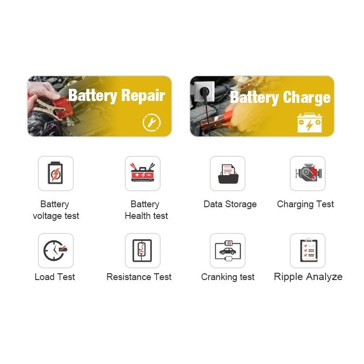KONNWEI KW510 3 in 1 Car Battery Tester / Charger / Repairer, Support 8 Languages (EU Plug) - free shipping - PMC TechLife - Order now!
