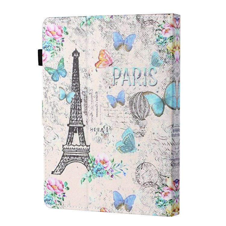 For 10 inch Tablet Universal Coloured Drawing Stitching Horizontal Flip Leather Case with Holder & Card Slot(Tower and Butterflies) - 10 - 11 inch by PMC TechLife | Online Shopping South Africa | PMC TechLife | Buy Now Pay Later Mobicred