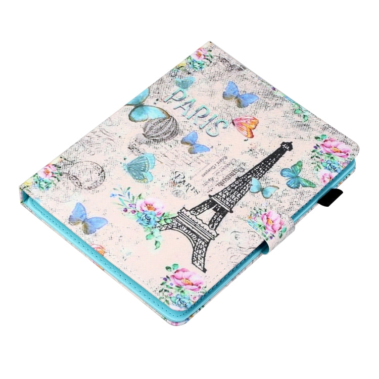 For 10 inch Tablet Universal Coloured Drawing Stitching Horizontal Flip Leather Case with Holder & Card Slot(Tower and Butterflies) - 10 - 11 inch by PMC TechLife | Online Shopping South Africa | PMC TechLife | Buy Now Pay Later Mobicred