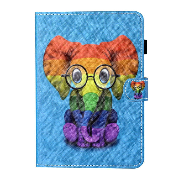 For 10 inch Tablet Universal Coloured Drawing Stitching Horizontal Flip Leather Case with Holder & Card Slot(Colorful Elephant) - 10 - 11 inch by PMC TechLife | Online Shopping South Africa | PMC TechLife | Buy Now Pay Later Mobicred