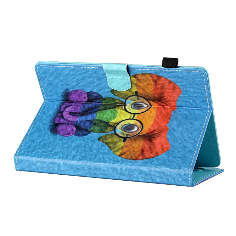 For 10 inch Tablet Universal Coloured Drawing Stitching Horizontal Flip Leather Case with Holder & Card Slot(Colorful Elephant) - 10 - 11 inch by PMC TechLife | Online Shopping South Africa | PMC TechLife | Buy Now Pay Later Mobicred