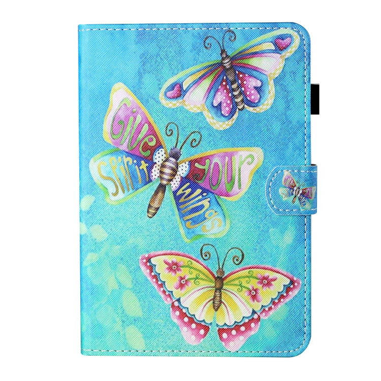 For 10 inch Tablet Universal Coloured Drawing Stitching Horizontal Flip Leather Case with Holder & Card Slot(Colorful Butterflies) - 10 - 11 inch by PMC TechLife | Online Shopping South Africa | PMC TechLife | Buy Now Pay Later Mobicred