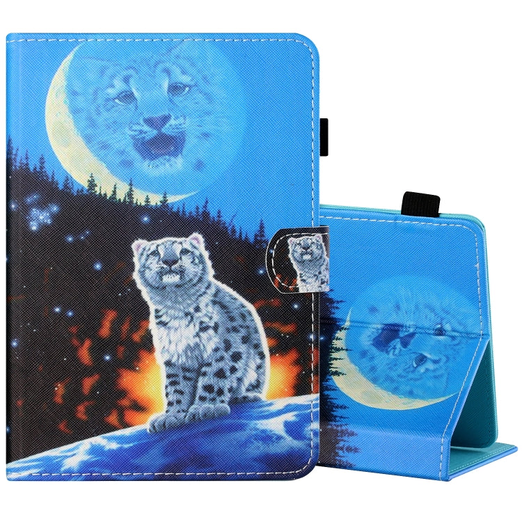 For 10 inch Tablet PC Universal Sewing Thread Horizontal Painted Flat Leather Case with Pen Cover & Anti Skid Strip & Card Slot & Holder(Double Shadow Tiger) - 10 - 11 inch by PMC TechLife | Online Shopping South Africa | PMC TechLife | Buy Now Pay Later Mobicred