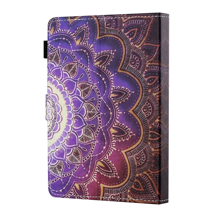 For 10 inch Tablet PC Universal Sewing Thread Horizontal Painted Flat Leather Case with Pen Cover & Anti Skid Strip & Card Slot & Holder(Datura Flowers) - 10 - 11 inch by PMC TechLife | Online Shopping South Africa | PMC TechLife | Buy Now Pay Later Mobicred