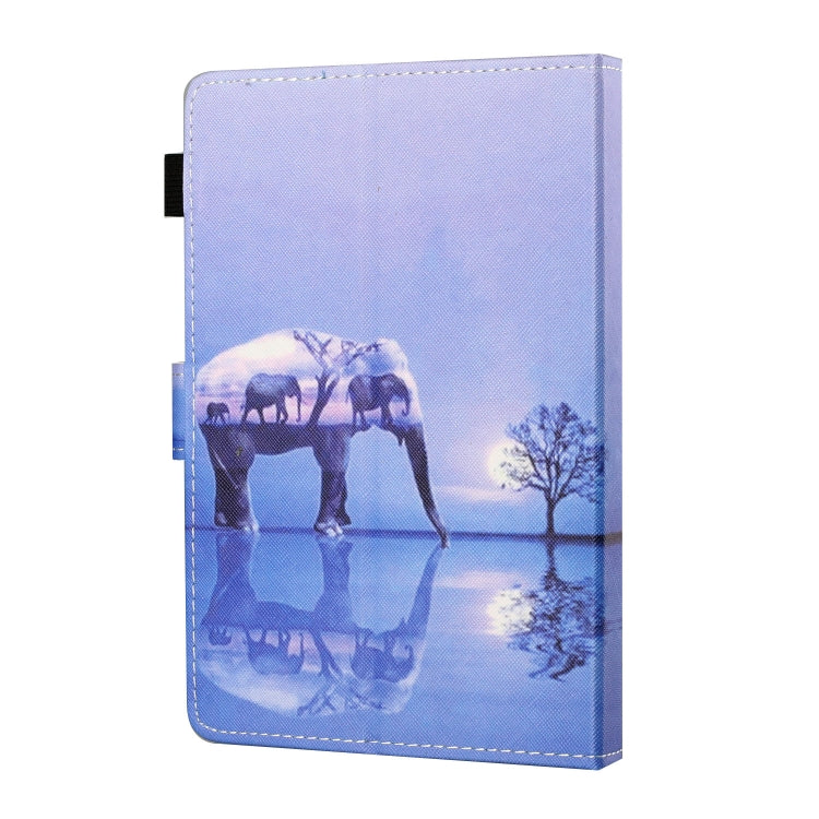 For 10 inch Tablet PC Universal Sewing Thread Horizontal Painted Flat Leather Case with Pen Cover & Anti Skid Strip & Card Slot & Holder(Tree And Elephant) - 10 - 11 inch by PMC TechLife | Online Shopping South Africa | PMC TechLife | Buy Now Pay Later Mobicred
