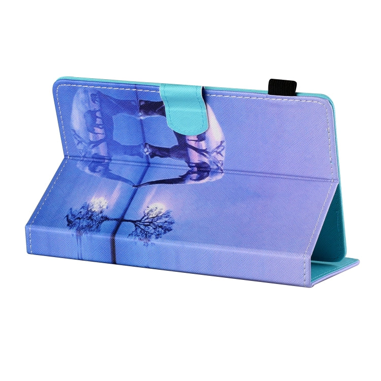 For 10 inch Tablet PC Universal Sewing Thread Horizontal Painted Flat Leather Case with Pen Cover & Anti Skid Strip & Card Slot & Holder(Tree And Elephant) - 10 - 11 inch by PMC TechLife | Online Shopping South Africa | PMC TechLife | Buy Now Pay Later Mobicred