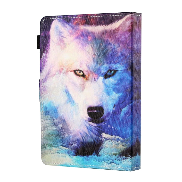 For 10 inch Tablet PC Universal Sewing Thread Horizontal Painted Flat Leather Case with Pen Cover & Anti Skid Strip & Card Slot & Holder(Wolf) - 10 - 11 inch by PMC TechLife | Online Shopping South Africa | PMC TechLife | Buy Now Pay Later Mobicred