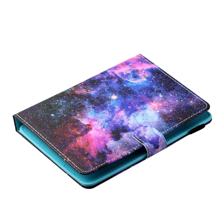 For 10 inch Tablet PC Universal Sewing Thread Horizontal Painted Flat Leather Case with Pen Cover & Anti Skid Strip & Card Slot & Holder(Starry Sky) - 10 - 11 inch by PMC TechLife | Online Shopping South Africa | PMC TechLife | Buy Now Pay Later Mobicred