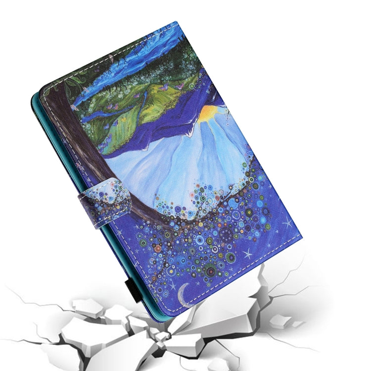 For 10 inch Tablet PC Universal Sewing Thread Horizontal Painted Flat Leather Case with Pen Cover & Anti Skid Strip & Card Slot & Holder(Sunrise With Tree) - free shipping - PMC TechLife - Order now!