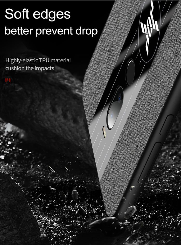 For Meizu Note 8 XINLI Stitching Cloth Texture Shockproof TPU Protective Case with Ring Holder(Brown) - More Brand by XINLI | Online Shopping South Africa | PMC Jewellery | Buy Now Pay Later Mobicred