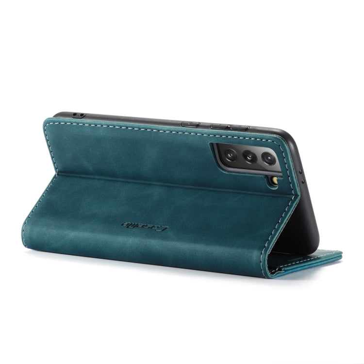 For Samsung Galaxy S21 5G CaseMe 013 Multifunctional Horizontal Flip Leather Case with Holder & Card Slot & Wallet(Blue) - free shipping - PMC TechLife - Order now!