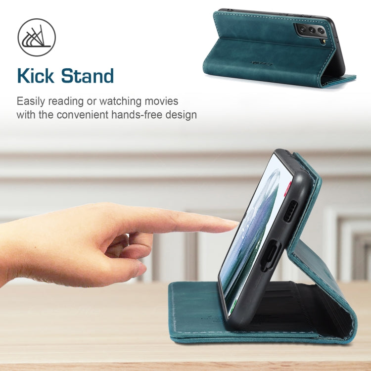 For Samsung Galaxy S21 5G CaseMe 013 Multifunctional Horizontal Flip Leather Case with Holder & Card Slot & Wallet(Blue) - free shipping - PMC TechLife - Order now!