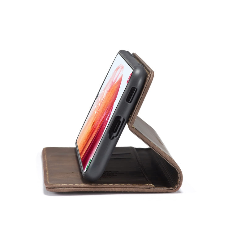 For Samsung Galaxy S21 5G CaseMe 013 Multifunctional Horizontal Flip Leather Case with Holder & Card Slot & Wallet(Coffee) - free shipping - PMC TechLife - Order now!