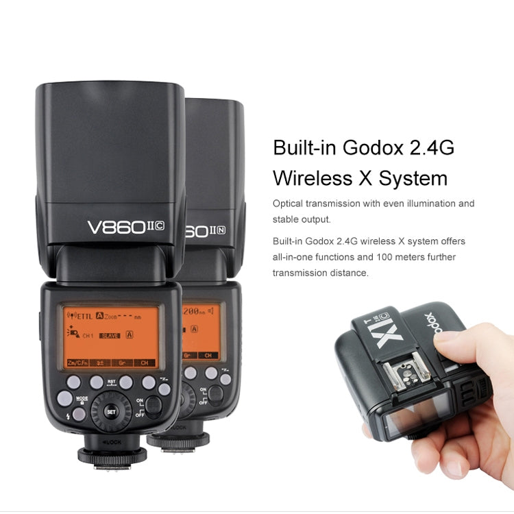 Godox V860IIN 2.4GHz Wireless 1/8000s HSS Flash Speedlite Camera Top Fill Light for Nikon DSLR Cameras(Black) - free shipping - PMC TechLife - Order now!