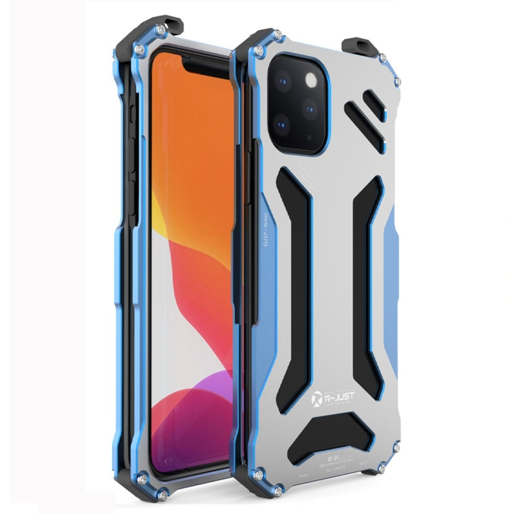 For iPhone 11 R-JUST Shockproof Dustproof Armor Metal Protective Case(Blue) - iPhone 11 Cases by R-JUST | Online Shopping South Africa | PMC TechLife | Buy Now Pay Later Mobicred