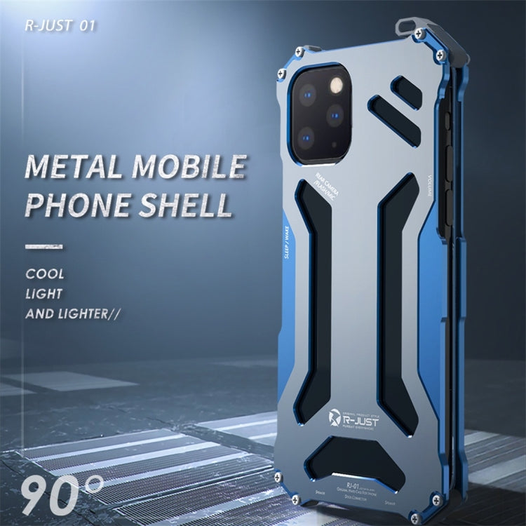 For iPhone 11 R-JUST Shockproof Dustproof Armor Metal Protective Case(Blue) - iPhone 11 Cases by R-JUST | Online Shopping South Africa | PMC TechLife | Buy Now Pay Later Mobicred