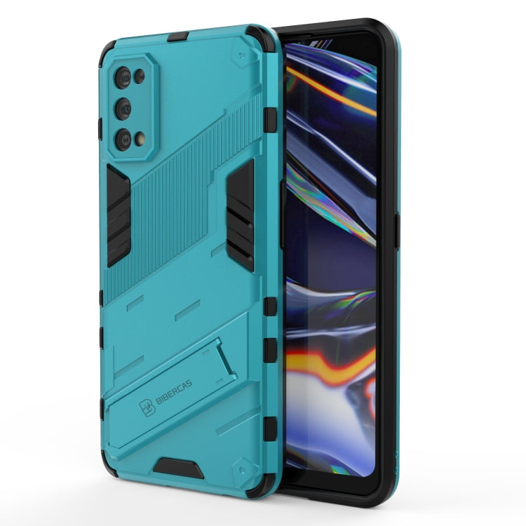For OPPO Realme 7 Pro Punk Armor 2 in 1 PC + TPU Shockproof Case with Invisible Holder(Blue) - Realme Cases by PMC TechLife | Online Shopping South Africa | PMC TechLife | Buy Now Pay Later Mobicred
