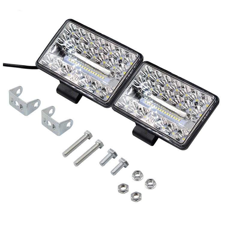 2 PCS WUPP CS-1243A1 Car 4 inch Square 20LEDs Highlight Work Light Modified Spotlight - free shipping - PMC TechLife - Order now!