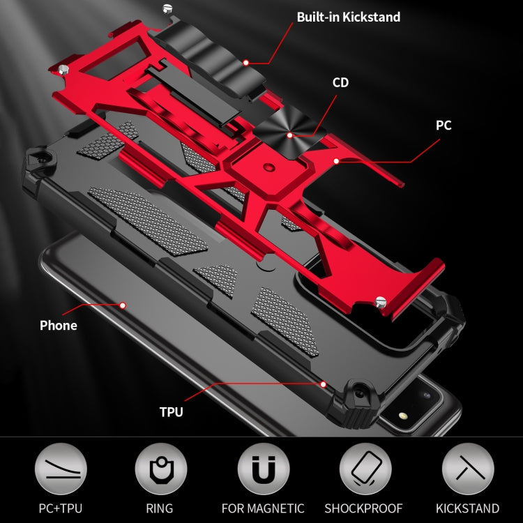 For Samsung Galaxy S20 Ultra Shockproof TPU + PC Magnetic Protective Case with Holder(Red) - Galaxy Phone Cases by PMC TechLife | Online Shopping South Africa | PMC TechLife
